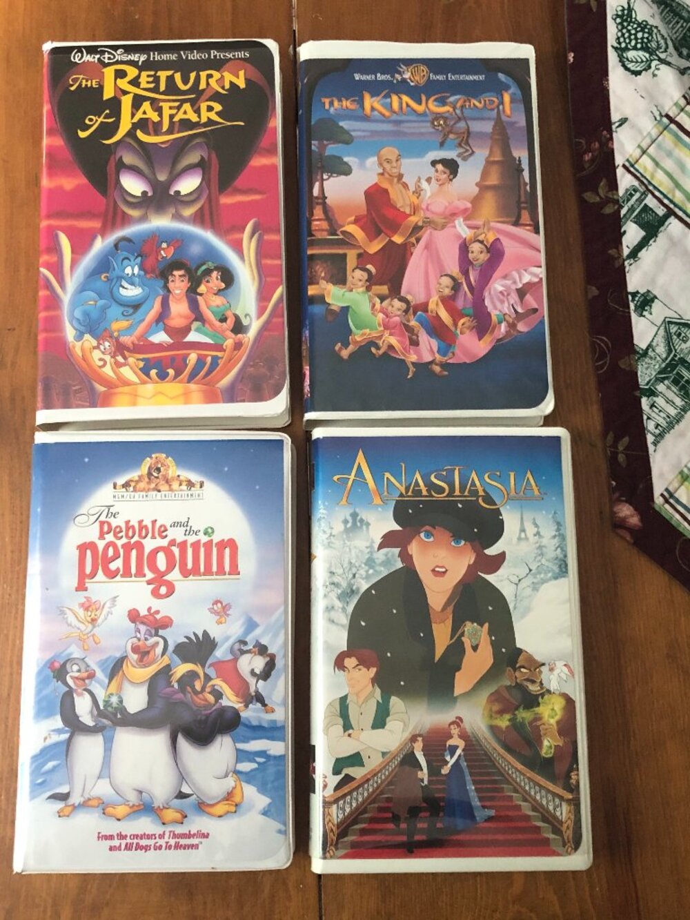 Vintage VHS Lot of 4 Bundle- Animated Family Movies Walt Disney Warner Bros